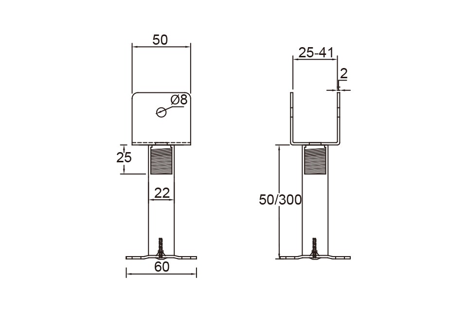 BCB, 25mm-38mm下直通(小盤), 搗擺五金系列, 腳座系列