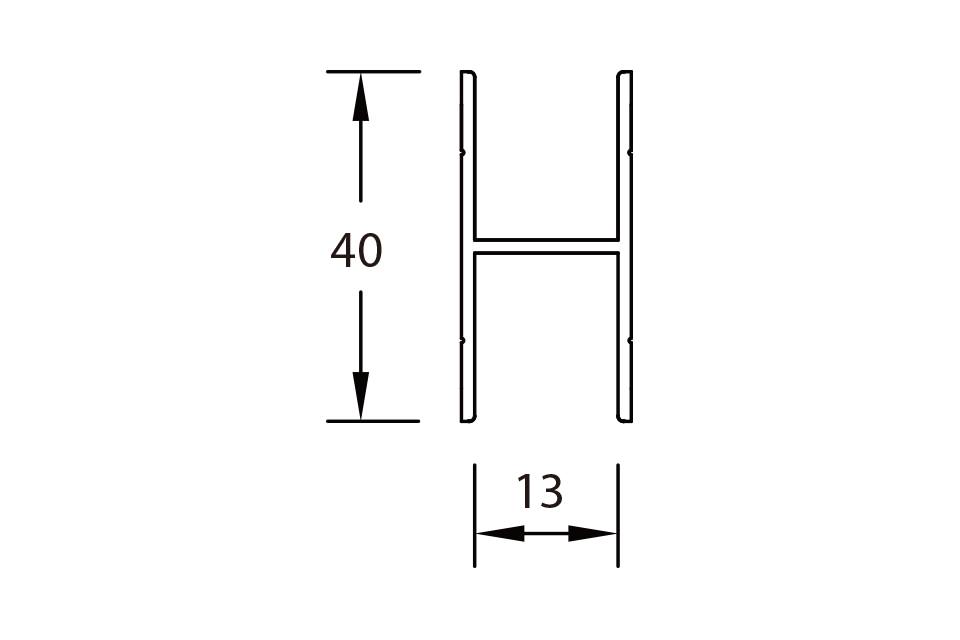 A13-5A, 13 H型連接料, 搗擺五金系列, 鋁料系列