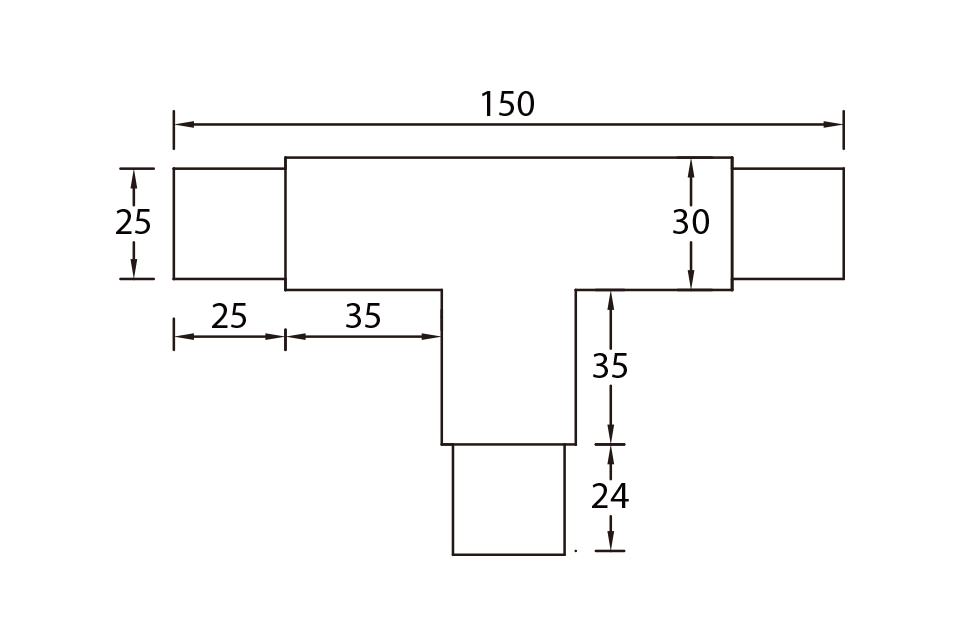 A07T, T型拉桿接頭, 搗擺五金系列, 綜合系列