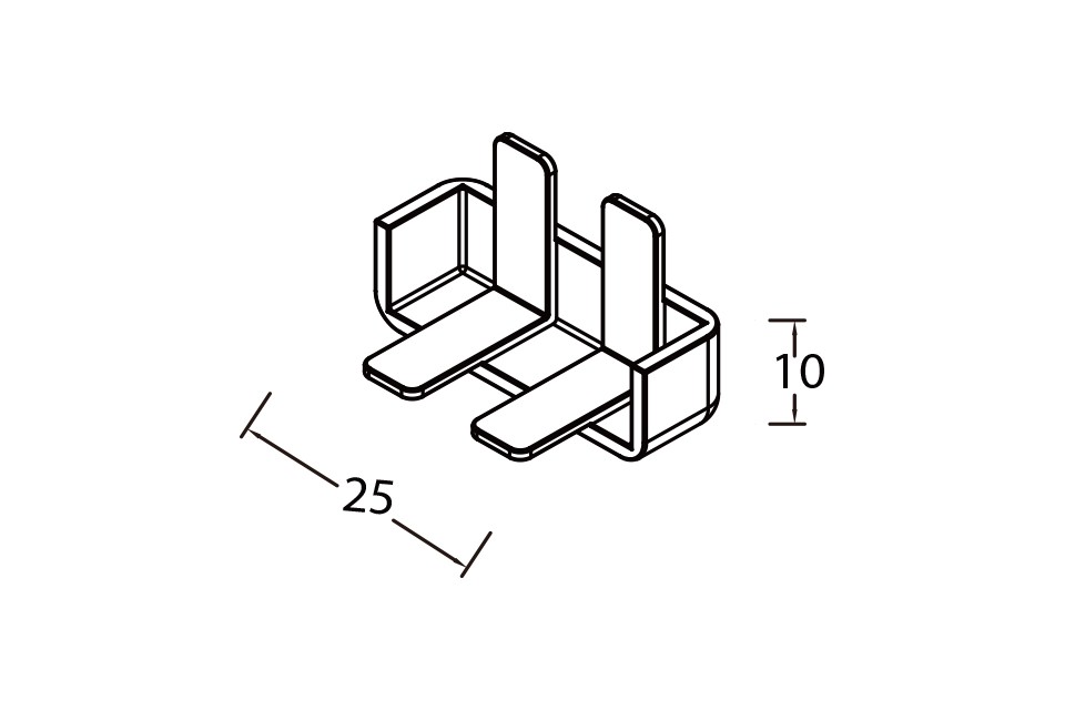 K26-8, 25mm 板用護角, 搗擺五金系列, 鋁料系列