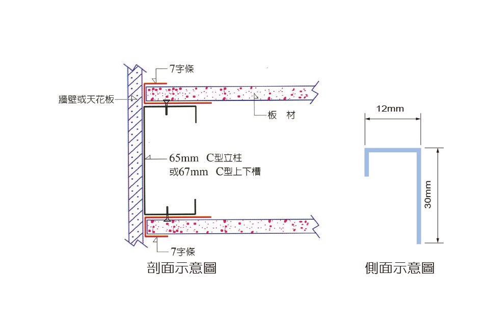 STU-A0104, 踢腳板, 組合隔間鋁料系列, 組合隔間鋁料系列