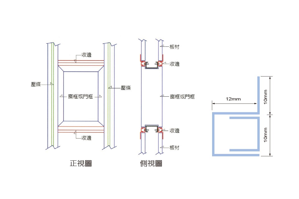 STU-A0102, 收邊條, 組合隔間鋁料系列, 組合隔間鋁料系列